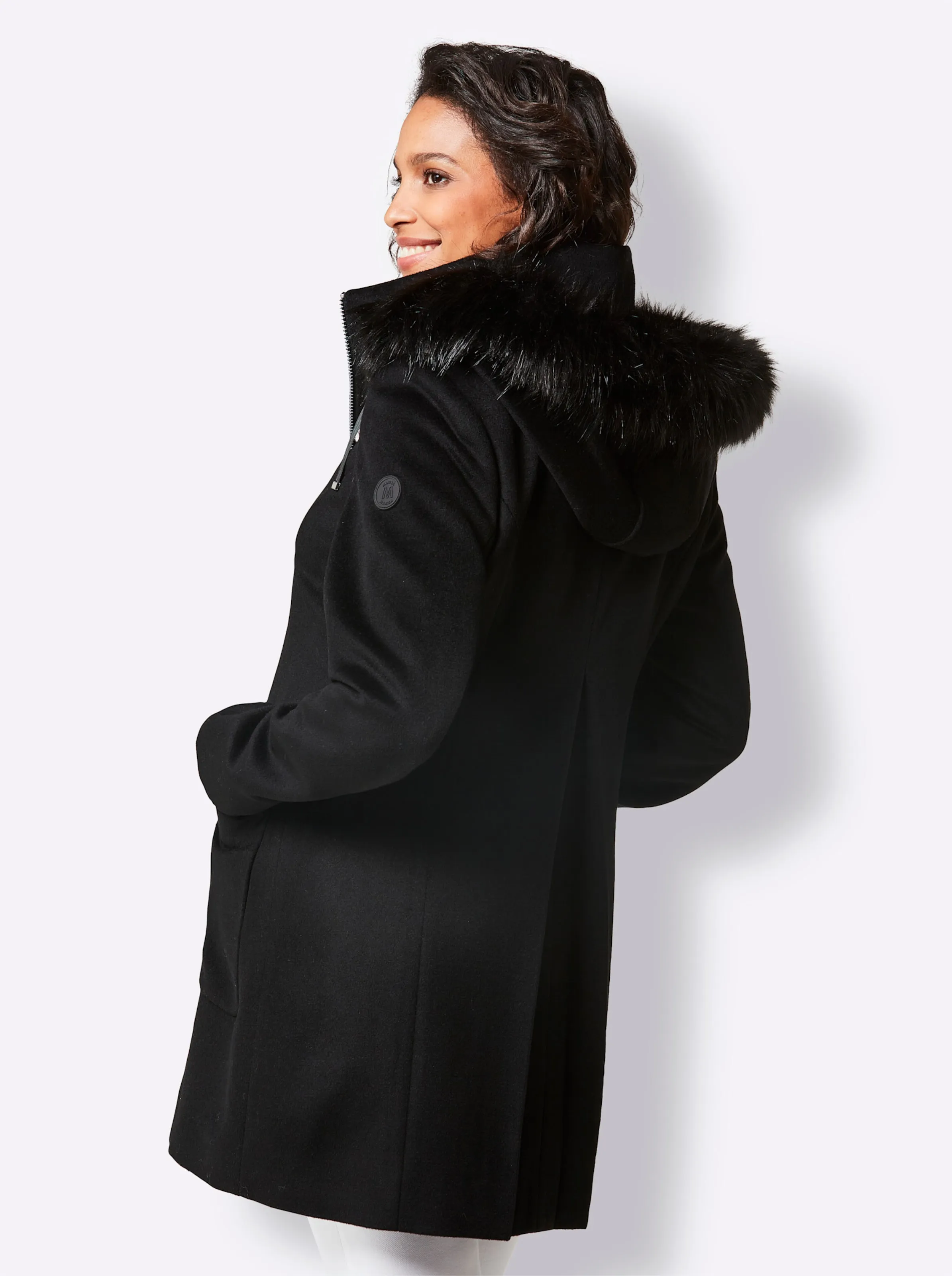Manisa Woll-Mix-Jacke in schwarz